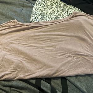 Nude pink express short sleeve shirt